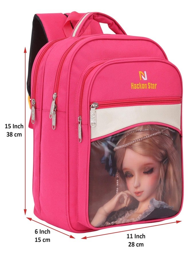 HACKON STAR School bag Waterproof bag for kids Suitable class 2nd&3rd boys & girls (Pink) - Image 2